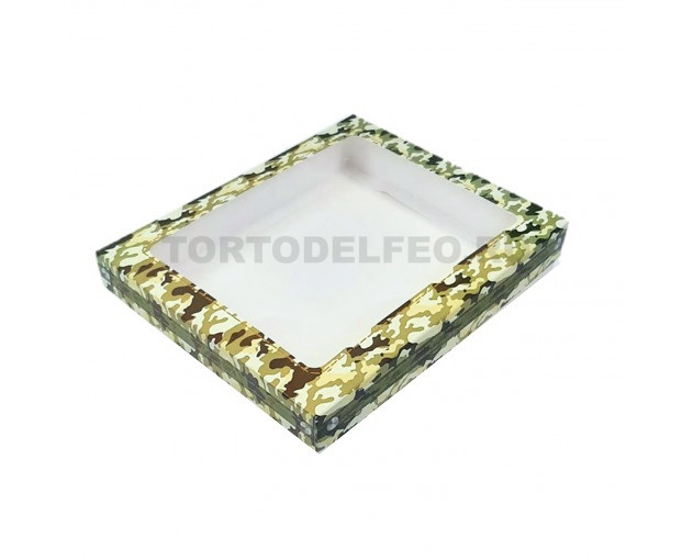 Коробочка для пряников 21*17*3,5см Хаки