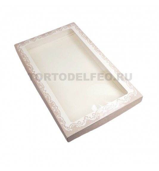 Коробочка для пряников 35*21*3,5см бежевая