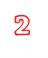 Вырубка Цифра 2 высота 6см