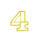 Вырубка цифра 4 высота 6см