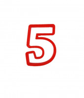 Вырубка цифра 5 высота 6см