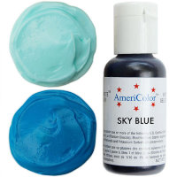 Краситель гелевый Америколор 21гр Electric blue (электрический голубой) 160