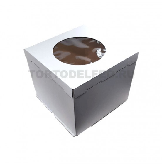 Коробка для торта с окном 30*30*25см