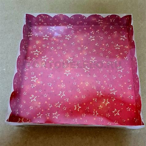 Коробочка для пряников и печенья 15*15*3,5 Розочки