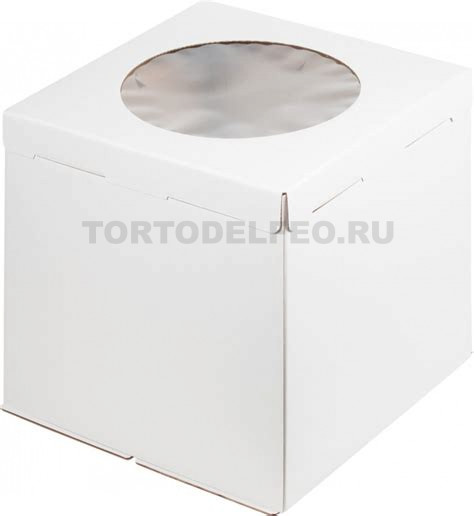 Коробка для торта с окном 18*18*10см