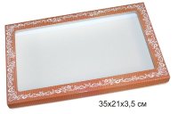 Коробочка для пряников 35*21*3,5см рыжая