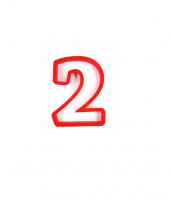 Вырубка цифра 2 высота 8см