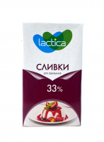 Сливки 1л т/п lactica 33%