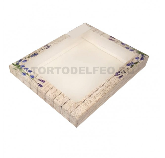 Коробочка для пряников 21*17*3,5см прованс гол.цветы