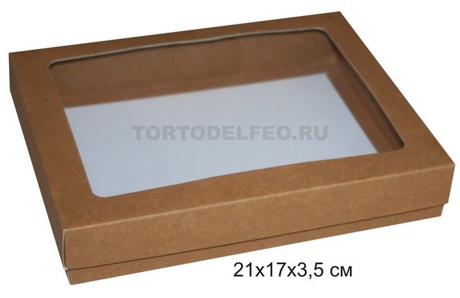 Коробочка для пряников 21*17*3,5см крафт
