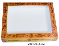 Коробочка для пряников 21*17*3,5см рыба