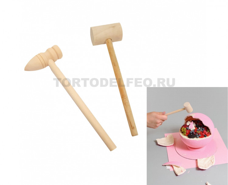 Деревянный молоточек для торта 1шт