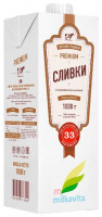 Сливки 1л т/п Милкавита 33%