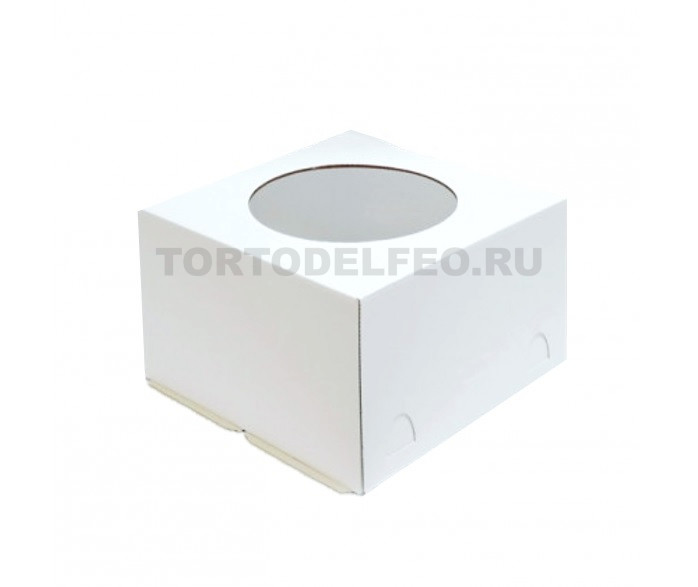 Коробка для торта с окном 28*28*19см