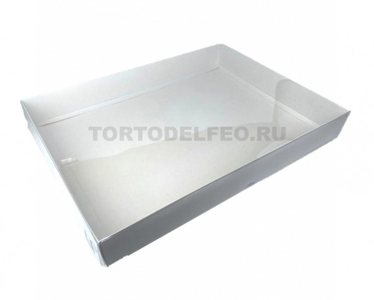 Коробка для десерта 30*20*5 с прозрачной крышкой