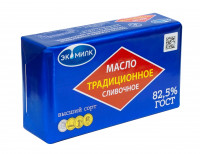 Масло сливочное традиционное Экомилк 330г 82,5%