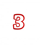 Вырубка цифра 3 высота 8см
