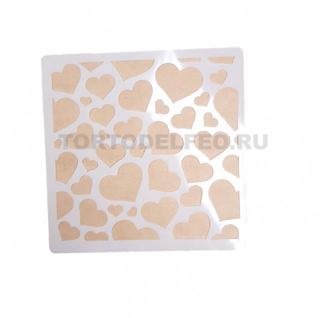 Трафарет Сердечки 15*15 см