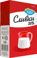 Сливки 1л т/п Чудское Озеро 33%