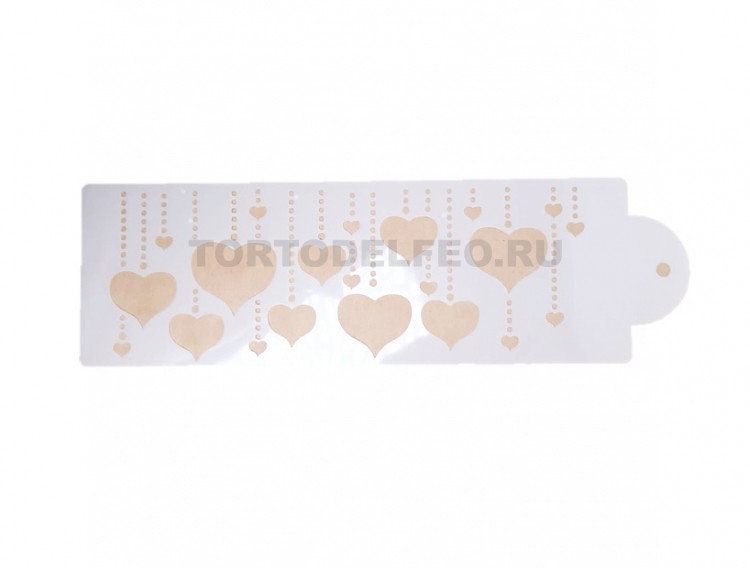 Трафарет Сердечки 32*10 см