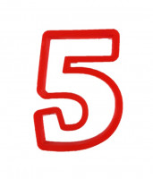 Вырубка цифра 5 высота 10см
