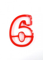 Вырубка цифра 6 высота 10см